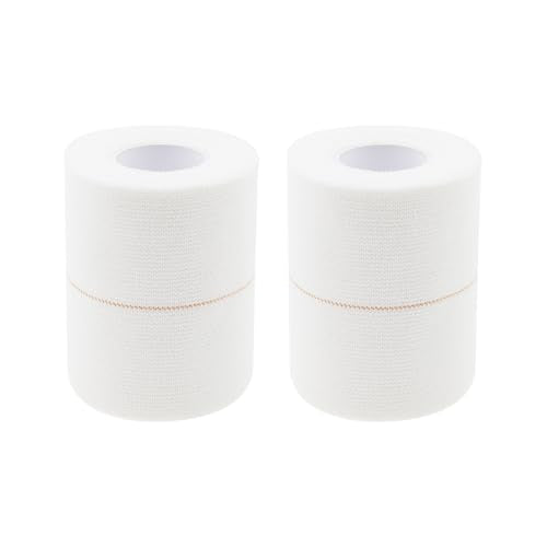 Adhesive Bandage Tape,ULIFESTAR Flexible Medical Bandage Wrap,Elastic Athletic Tape,Cotton Stretch Skin Sports Tape,Cohesive Bandage Wrap for Ankle,Knee (White, 7.5cm*4.5m/2.95inch*5Yard, 2 Rolls) - color: White, size: 7.5cm*4.5m/2.95inch*5Yard, 2 Rolls