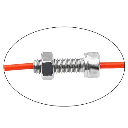 4Pcs 304 Stainless Steel Cylindrical Hollow Hexagon Socket Screw Lamp Threading Through Hole Bolt with Nut (M8x25) - size: M8x25