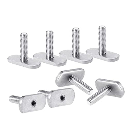 T Groove Clamping Bolts, Sliding T-Nut Threads Kayak Rail/Track M5/M6 Screws &Nuts Slot Bolt，Replacement Stainless Steel Gear Mounting Bolt Easy to Install Hammer Head - size: M6