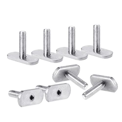 T Groove Clamping Bolts, Sliding T-Nut Threads Kayak Rail/Track M5/M6 Screws &Nuts Slot Bolt，Replacement Stainless Steel Gear Mounting Bolt Easy to Install Hammer Head - size: M6