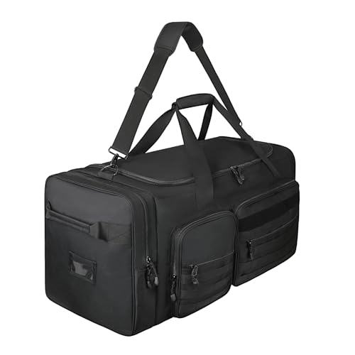 Goloni 130L Heavy Duty Large Duffle Equipment Bag,Catchers Gear Bag with Shoe Compartment,Baseball Duffle Bag - color: Black