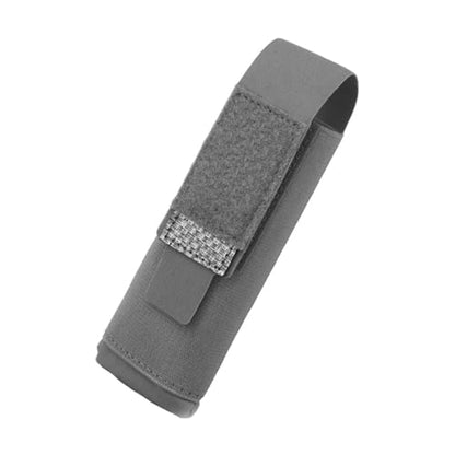 Tactical Flashlight Holster, Molle Flashlight Torch Pouch, Vertical Small Tool Bag Organizer for Camping Hiking Climbing Backpack Belt - color: Black