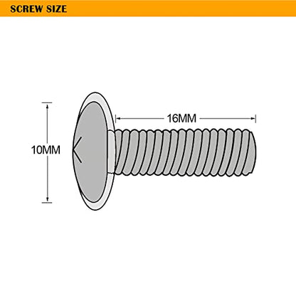 RIVECO 100PCS 10-32 Rack Screws for Server Cabinets & Racks Tapered Holes Mounting Network Equipment Audio Devices, Carbon Steel Black - size: 10-32 Screws (100 Pieces)