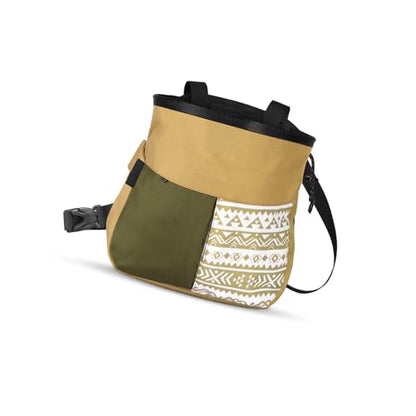 Large Capacity Chalk Bag, Independent Front Pocket for Bouldering and Climbing - size: Small Khaki