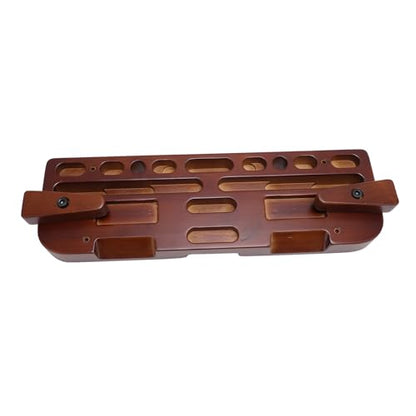 Alomejor Rock Climbing Hangboard, Wooden Fingerboard for Training Finger Grip and Pull Up Strength, with Various Hole Depths for Indoor Outdoor Climbing