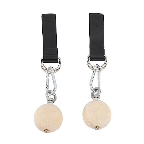 ZJchao Pull Up Ball, Pull Up Grips Pull Up Training Hanging Ball 2PCS Pull Up Ball Stainless Steel and Pine Climbing Holds Pull Up Power Training Ball with Hook for Health and Fitness