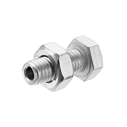 MECCANIXITY M10x25mm Hollow Screw Bolts External Hexagon Fasteners with Nuts, 304 Stainless Steel Pack of 2 - size: M10x25mm