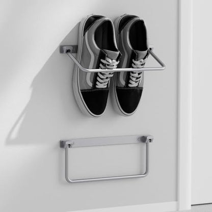 i frmmy Foldable Wall-Mounted Shoe Rack- Aluminum Hanging Shoe Organizer, Efficient Holder and Storage Rack for Various Shoes, Door Shoe Hangers- 2 Packs - style: 2 pack