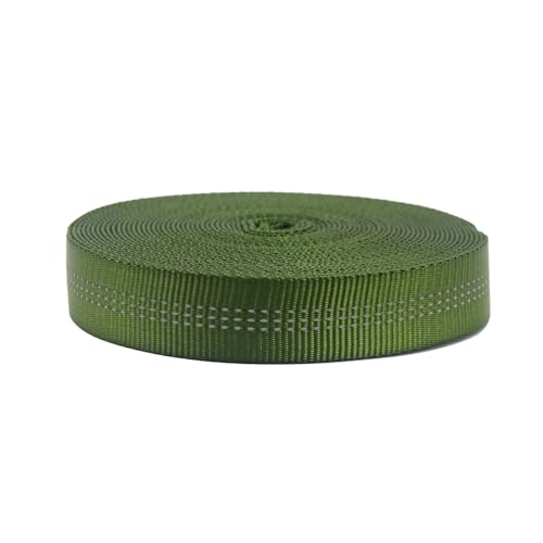 NewDoar CE UIAA Certified 1 Inch Nylon Webbing Strap/Tubular Climbing Webbing - Heavy Duty Strap for Rescue, Climbing, Harnesses, Rock Work, & Firefighting - color: Armygreen, size: 1 inch x 10 Yard