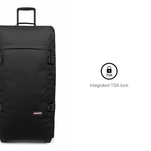 EASTPAK Tranverz L – 121L Large Soft Sided Checked Luggage, Dual Compartments, TSA Lock, Compression Straps & Smooth Inline Wheels, Brize Retro Navy - color: Brize Retro Navy, size: 121 Liter Checked Bag