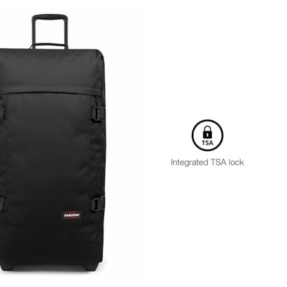 EASTPAK Tranverz L – 121L Large Soft Sided Checked Luggage, Dual Compartments, TSA Lock, Compression Straps & Smooth Inline Wheels, Brize Retro Navy - color: Brize Retro Navy, size: 121 Liter Checked Bag