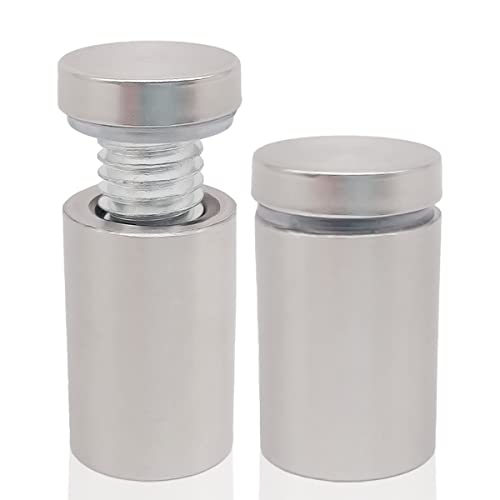 1 x 2-1/4 Inch Standoff Mounting Hardware - Lantee 20Pcs 25 x 60mm Stainless Steel Standoff Wall Mounts for Acrylic/Glass/Panel/Store Sign - color: Silver, size: 1" x 2-1/4" / 25 x 60mm