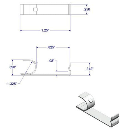 WRS Take Out Clip for Block & Tackle Balances, Zinc-Plated Steel, 20-Pack | Zinc-plated steel, 0.25" wide, corrosion resistant, for sideload window applications - size: 20 Pack