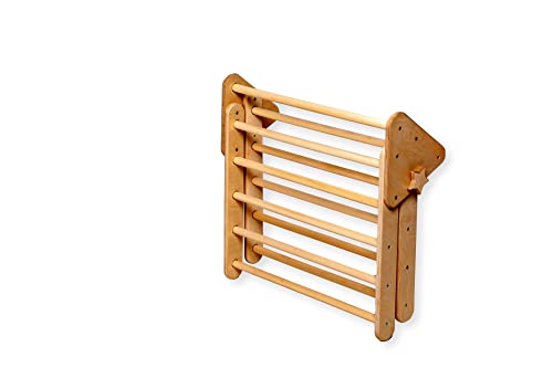 Montessori Wooden Climbing Triangle for Kids | Foldable Indoor Climbing Frame for Children & Toddlers | Wooden Playground Equipment (Medium) - style: Medium