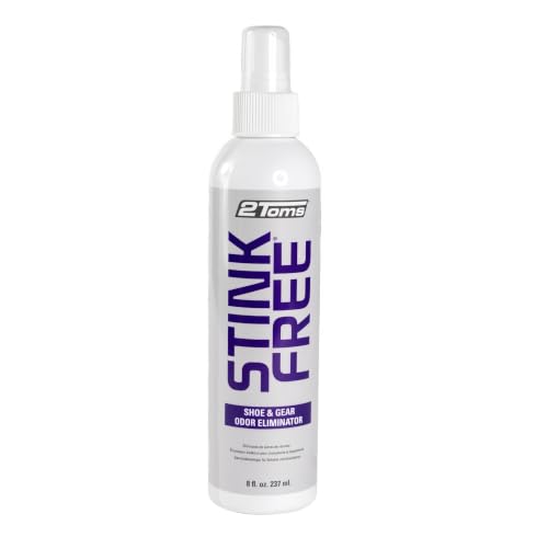 2Toms StinkFree Shoe Odor Eliminator Spray for Shoes & Gear, 8 Ounces | Odor Eliminating Spray for Smelly & Stinky Shoes & Athletic Gear - size: 8 Fl Oz (Pack of 1)