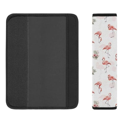 1 Pair Universal Fit Seat Belt Cover for Elderly Support, Most Cars, Pink Flamingo Lovers Seat Belt Cushion, Neck and Shoulder Support - color: Pattern 1274