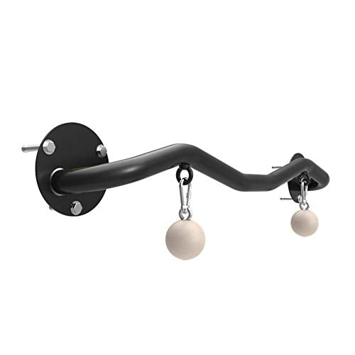 Pull-Up Bars Wall-Mounted Horizontal Bar, Home Pull-Up Wrist Strength Training Finger Grip Ball, Rock Climbing Equipment, Load 200Kg, Black