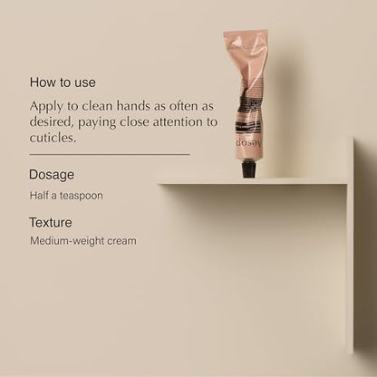 Aesop Resurrection Aromatique Travel Size Hand Balm | Lotion with Sweet Almond and Macadamia Nut to Nourish Dry Hands | 2.4 oz / 75mL - style: Resurrection