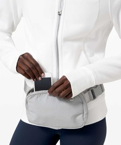 YOSHUYUKI Fanny Pack Crossbody Bag Trendy Waterproof Small Sling Cross Body Purse for Women Men Fashion Waist Packs Mini Belt Pouch Chest Bum Hip Bag Lulu Dupes for Travel Vacation Running Ash - color: Ash