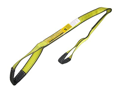 2" x 2' Poly Lifting Tow Strap Web Sling Eye & Eye 2-ply 12,800 lbs Rating Synthetic Pull