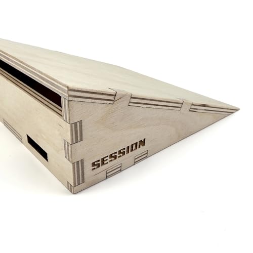 Teak Tuning x Session Wooden Fingerboard Ramp Kickers - 6 inches, 2-Pack of Obstacles, Smooth Surface, Handmade in Rochester NY - style: 2 Pack - Smooth Textured