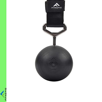 Rock Climbing Solid Training Cannonball Bomb Power Pull Up Ball Hold Grips for Straps for Finger, Forearm, Biceps, Back Muscles - color: Black (3")