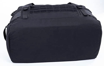 Tactical Duffle Bag MOLLE Gear Bag Carry on Travel Weekend Duffel Bag. Ideal for Hunting, Shooting Range, Law Enforcement, Camping, Travel and Viechle. 35L - color: Black