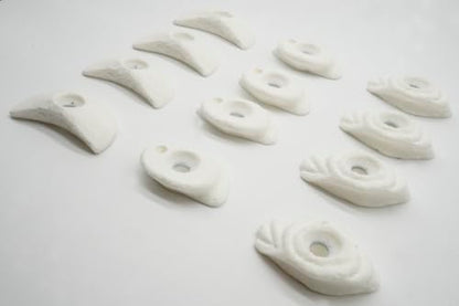 12 Bolt On Crimp Rock Climbing Holds Home Climbing Wall Bouldering Gym Holds - color: Beginner Bone