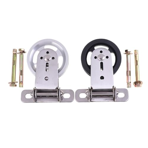 U Groove Stainless Steel Wall Pulley Wall-Mounted Silent Pulley System | 360° Rotating Cable Machine for Full-Body Strength Training(ColorB) - color: ColorB
