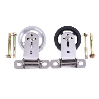 U Groove Stainless Steel Wall Pulley Wall-Mounted Silent Pulley System | 360° Rotating Cable Machine for Full-Body Strength Training(ColorB) - color: ColorB
