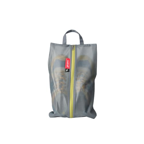 pack all Shoe Bag for Travel, Dual Pocket Shoe Pouch for Sports | Water-Resistant, Odor-Resistant, Dustproof, Portable, Soccer Cleats & Gym Storage, Fits Up to Size 11, Grey - color: Grey, size: Non-Foldable-Regular