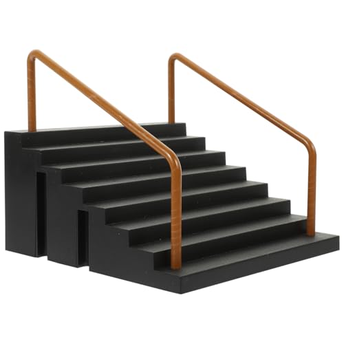 Alasum Fingerboard Skate Park Kit – ABS Rail & Stair Ramp Set for Kickflips & Grinds – Travel-Ready Mini Skatepark Toy for Kids & Adults - color: As Shown2, size: 14X13.8X11.5CM