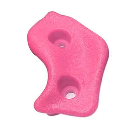 10PCS Rock Climbing Holds, PE Ergonomic Design with Rock Texture for Indoor Outdoor Climbing Wall, Includes Screws and Wrench Tools - color: Pink