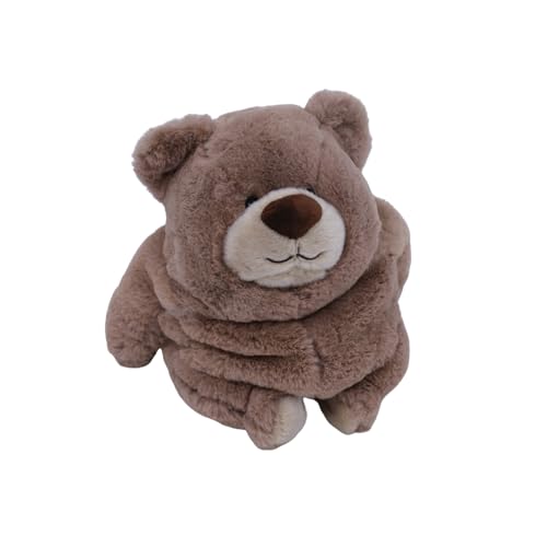 Rock Climbing Chalk Bag – Cute Plush Chalk Bag for Bouldering, Gym, Indoor & Outdoor Climbing – Drawstring Closure, Adjustable Waist Belt – Fun Character Design for Climbers - color: Dumb Bear