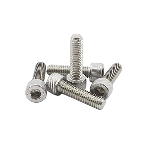 20 PCS Socket Head Cap Screws, TTZEZE 304 Stainless Steel Metric Machine Bolts Hex Socket Screw, Socket Drive Bright Finish Full Machine Threads for Shelf Chair Desk Install Repair (M8x25m) - color: M8, size: 25m