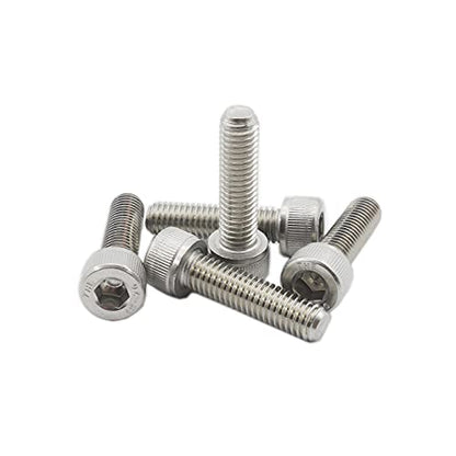20 PCS Socket Head Cap Screws, TTZEZE 304 Stainless Steel Metric Machine Bolts Hex Socket Screw, Socket Drive Bright Finish Full Machine Threads for Shelf Chair Desk Install Repair (M8x25m) - color: M8, size: 25m