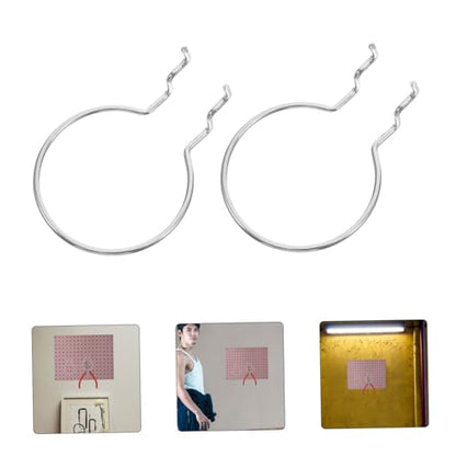 Homoyoyo 10pcs Ring Style Pegboard Hooks Garage Craft Room Storage Tool Hangers for Hanging Board