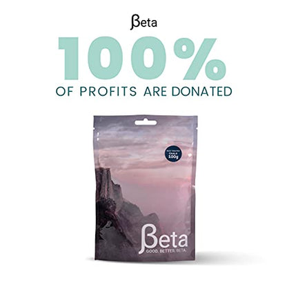 Beta Rock Climbing Chalk Premium, Heat Treated Loose Powdered Rock Climbing Chalk Made with 100% Magnesium Carbonate. 100% of Profits Donated. The Strongest Grip Possible. (Chalk Powder, Hand Chalk)