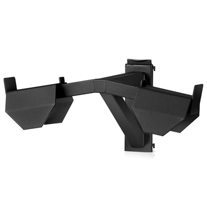 Savior Equipment Wall Rack System Tactical Vest Attachment Gear Wall Mount Display Rack Organizer, Adjustable Width, Heavy-Duty Steel Construction Hold Up to 40 lbs - color: Obisidian Black