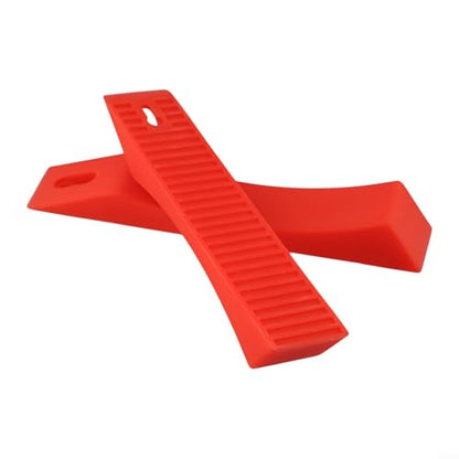 Silicone Deadlift Wedge Blocks Weight Lifting, Anti-Slip Barbell Plates Loading Tool, Portable Squat Powerlifting Accessories Gym Home Workout, Red Blue Black, 2 Pack(Red) - size: Red