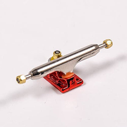 Fingerboard Trucks with Upgraded Urethane Bushings and Pivot Cup,34mm 32mm Width,Normal Kingpin (Red, 34mm) - color: Red, size: 34mm