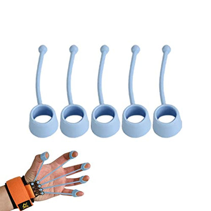 Elastic Silicone Finger Strengthener, 5 Hand Exerciser, Recovery Physical Equipment Workout Extension, Hand Grip Trainer Strength Stretching Rehabilitation - size: 40 lbs 5 finger cots