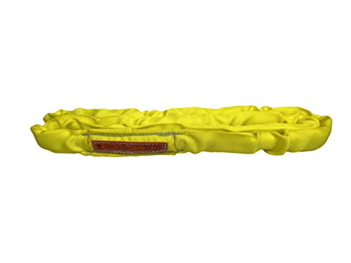 Power Lift PL3x35' Yellow Polyester Round Sling (8,400 lb. Vertical Capacity)| Various Sizes in Listing | Kennedy Wire Rope & Sling Co. | Proudly Manufactured in the USA - color: Yellow (PL3) - Vertical Capacity: 8,400 lbs., size: PL3x35'