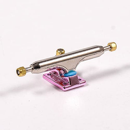 Fingerboard Trucks with Upgraded Urethane Bushings and Pivot Cup,34mm 32mm Width,Normal Kingpin (Pink, 34mm) - color: Pink, size: 34mm