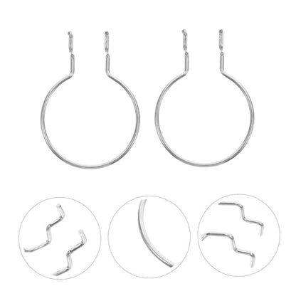 PartyKindom 10pcs Heavy Duty Metal Pegboard Hooks for Garage Craft Storage Secure Circular Design Strong Load Capacity Hardware Accessories for Hanging Board Organizer