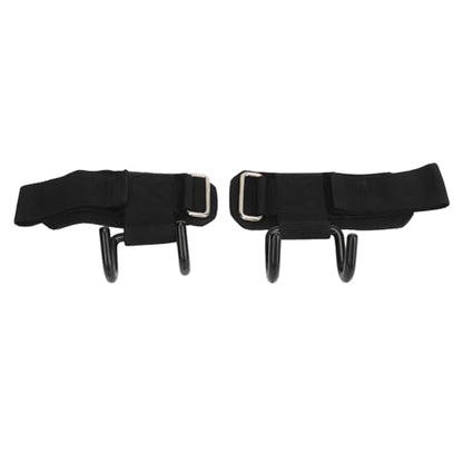 Omabeta Weight Lifting Hook Durable Heavy Duty Straps Improve Grip Strength for Weightlifting Deadlift Gym Training 2pcs Black