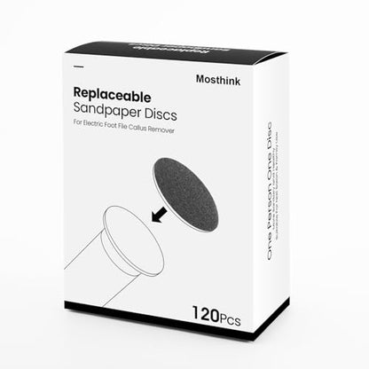 120pcs Replaceable Sandpaper Refill Discs for Electric Callus Remover | Foot File Sander Replacements for Feet Dead Cracked Hard Skin Removal | 60 Grit * 60pcs + 80 Grit * 60pcs - style: 04-60 Grit+80 Grit FBA