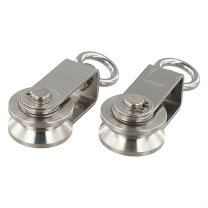 304 Stainless Steel Cable Pulley Wall Mount for Home Gym - Double Bearing Smooth Rotation Lat Pulldown System 500kg Load