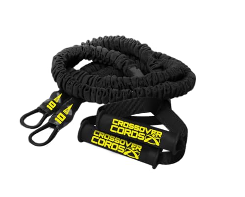 Crossover Cords - Blackout - Shoulder Resistance/Exercise Bands - Perfect for Warmups, Arm Care, Rotator Cuff Exercise or Physical Rehab from Injury - One Set of 2 Cords - Crossover Symmetry - color: 10 lbs