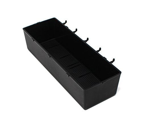 JSP Manufacturing Plastic Pegboard Storage Bins (4 Pack) | 11.25-Inch Parts Organizer for Crafts & Hardware | Fits 1/4-Inch Holes ONLY | Black